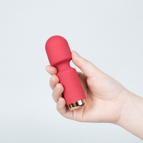 Mini AV Wand Vibrator Big Head Silicone Massager 110mm Portable G-Spot Clit Stimulator 10 Vibration Modes Ultra-Quiet Waterproof Sex Toy