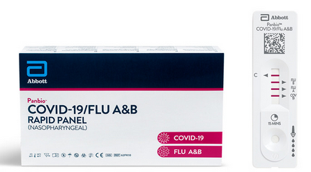 Abbott  Panbio COVID-19 Flu A&B rapid panel(nasopharyngeal)(10tests) / 雅培Panbio新冠抗原+流感測試10個(EXP DATE: 2025.11.26)