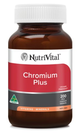 NV7925 Nutrivital Chromium Plus (Chromium Picolinate 402 mcg, Nicotinamide 25 mg) 200 Tablets / 鉻+200粒[EXP 有效日期 4/2027]