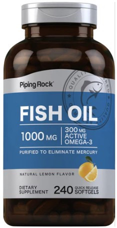 P903 / PipingRock Fish oil 1000mg  ( Lemon Flavor) 240s / PipinkRock  魚油(檸檬味) 1000毫克240粒