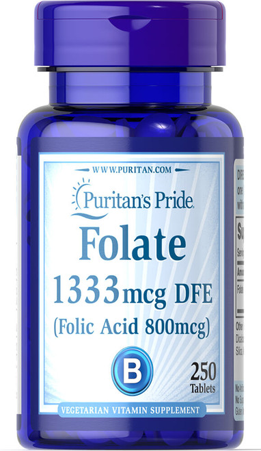 2843 / Folic Acid 800 mcg 250s /  葉酸800微克 250粒(EXP DATE有效日期 2/2027)