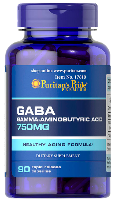 17610 / GABA (Gamma Aminobutyric Acid) 750 mg 90s / GABA（伽瑪氨基丁酸）750毫克 90粒[EXP 有效日期 11/2027]
