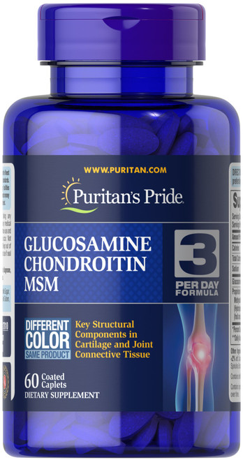 27810 / Glucosamine, Chondroitin & MSM 3 per day formula 60s / 葡萄糖胺、軟骨素、MSM每日3粒配方 60粒