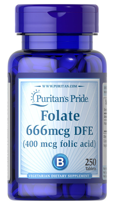 1403 / Puritan's Pride Folic Acid 400 mcg 250s / 葉酸400微克250粒[EXP 有效日期4/2026]