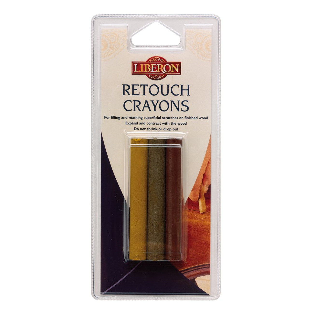 LIBERON Crayon de retouche - Réparation bois, Acajou, 30mL