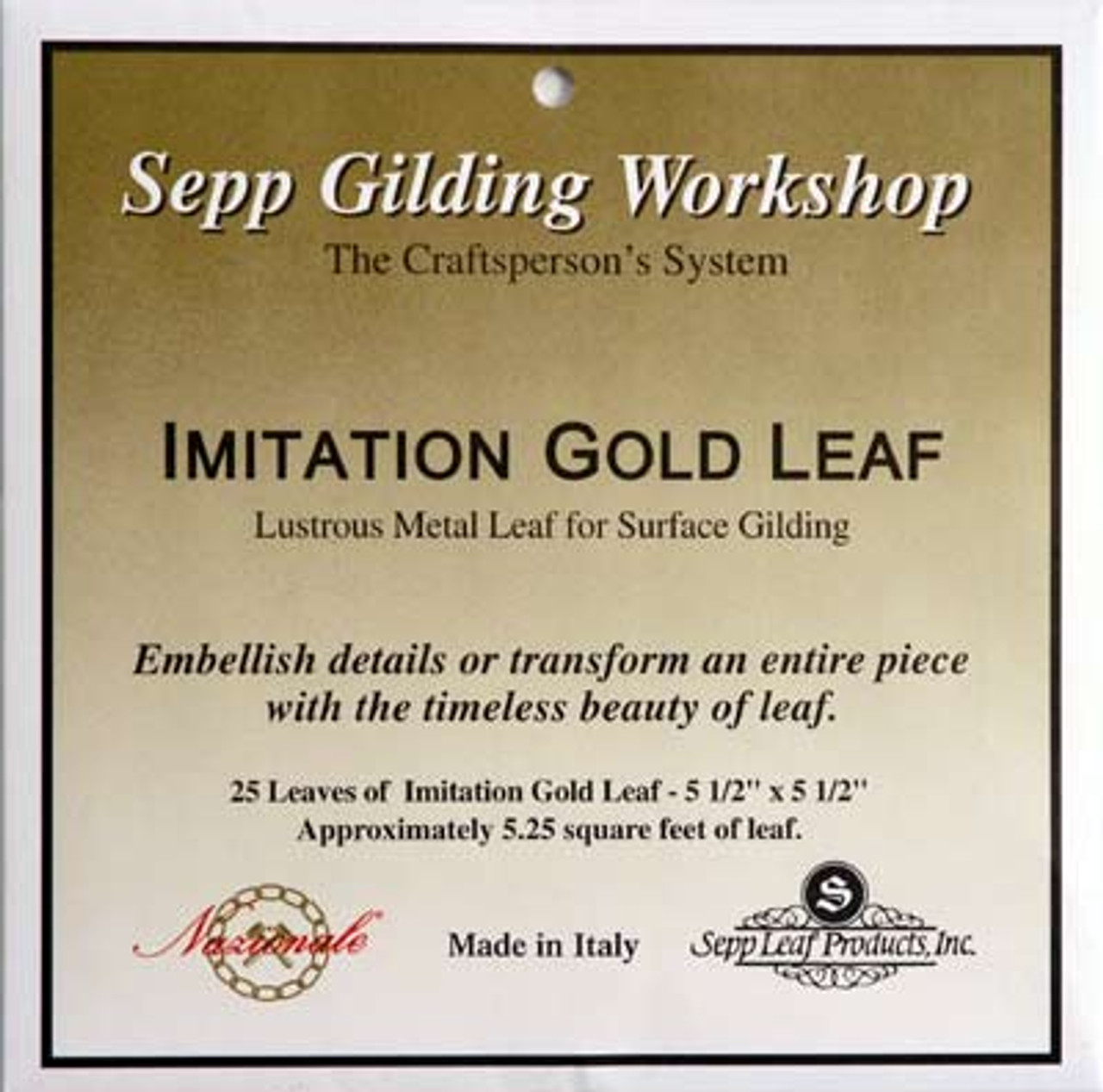 Imitation Gold Leaf #2.0 5.5 x 5.5 140mm x 140mm 100 Sheets Gilding Art  Craft
