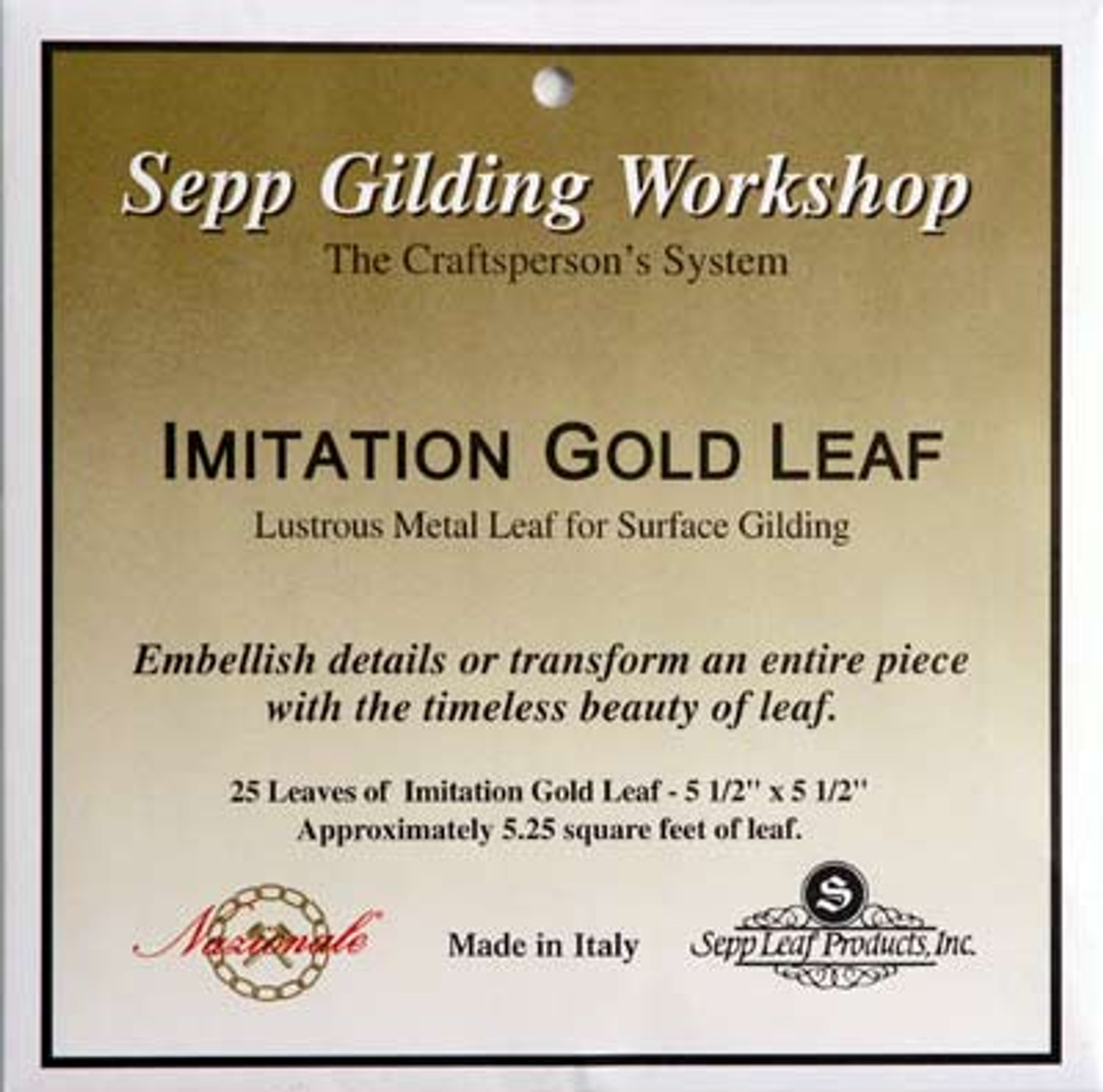 Imitation Gold Leaf: Booklet — L.A. Gold Leaf Wholesaler U.S.