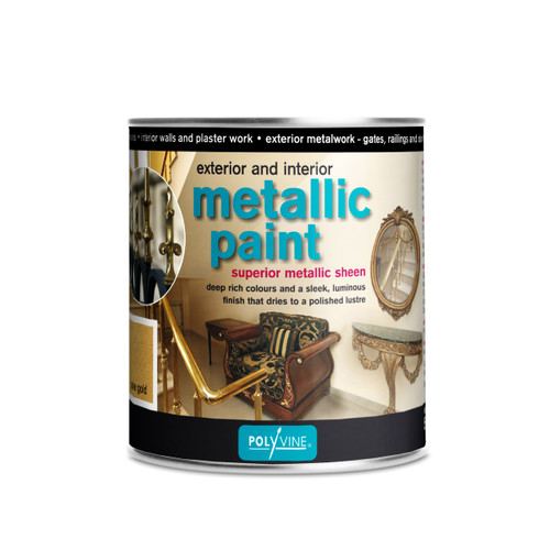 Polyvine Interior Exterior Metallic Paint Pewter