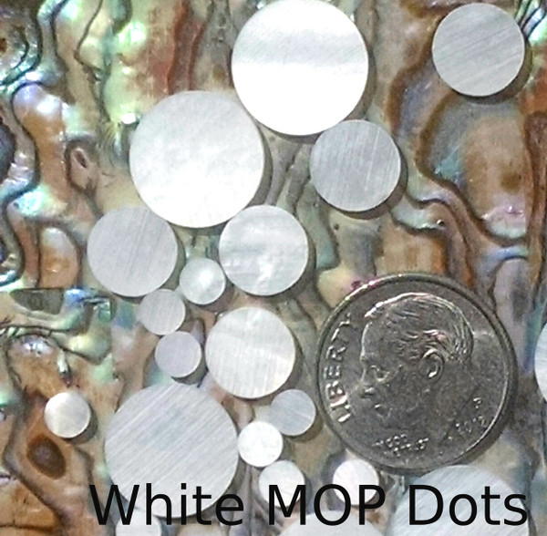 White Mother of Pearl Inlay Dots