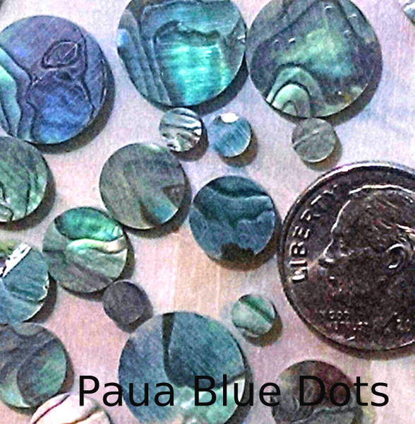 Paua Blue Inlay Dots