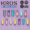 KROS Wireless Charging Disposable Vape - 9000 Puffs, 17ML, Integrated Screen & Corex ECO Mesh Coil