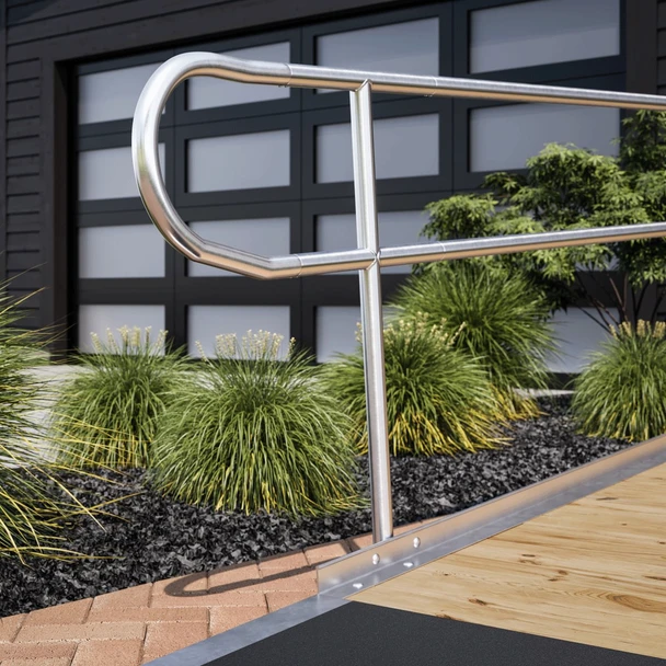 W.A.R Wood and Aluminum Modular Ramp with Two Line Rails (36" Wide)