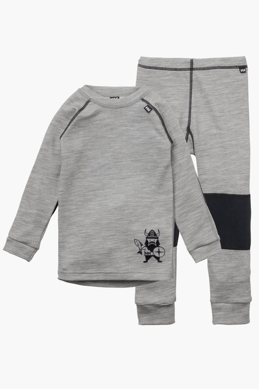 Helly Hansen Kids Lifa Merino Set Grey Melange