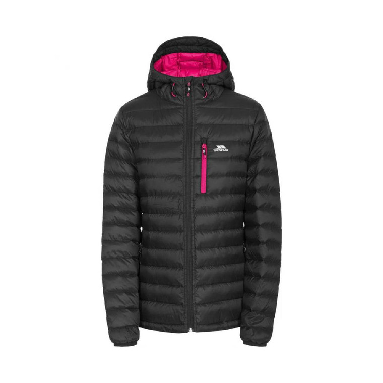 Trespass Women's Arabel Hooded Down Packaway Jacket '23 - Black