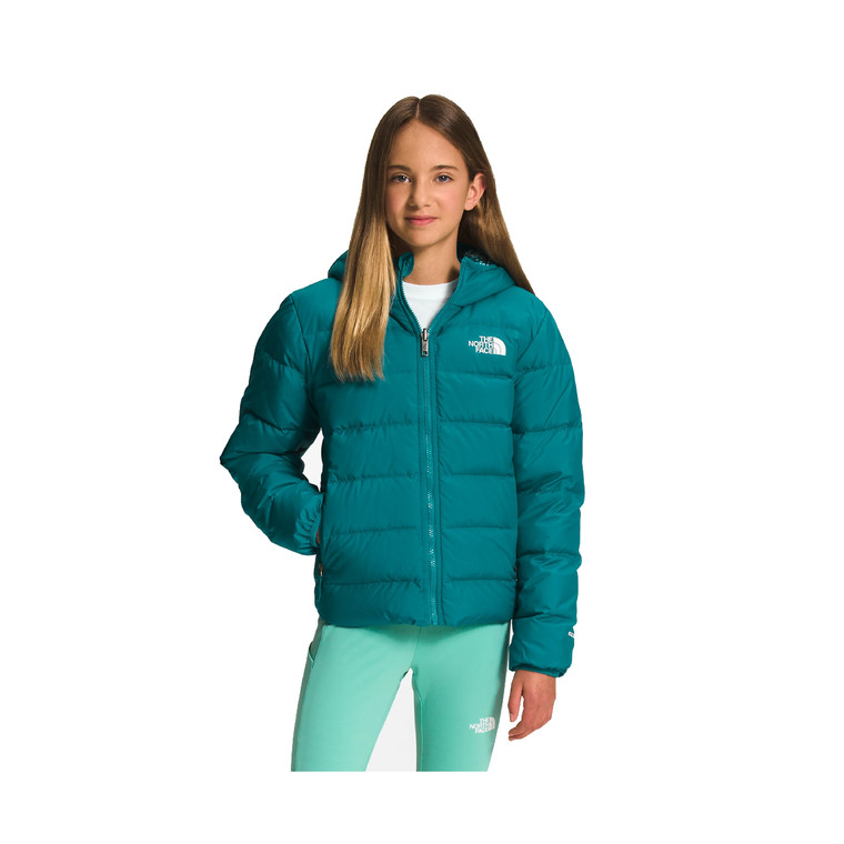 The North Face Girls' Printed Reversible North Down Hooded Jacket '23