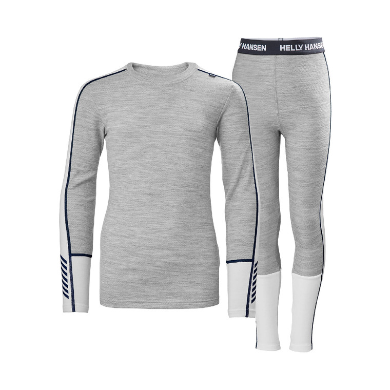 Helly Hansen Juniors' Lifa Merino Midweight Set '24 Grey Melange