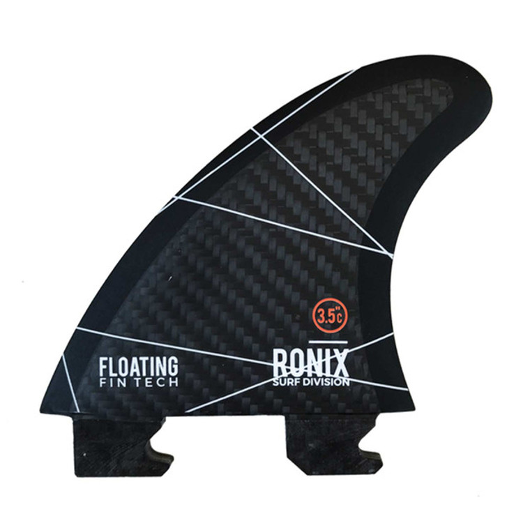 Ronix Floatin Fin-S 2.0 Tool-Less Fiberglass Center Surf Fin - Charcoal - 4"
