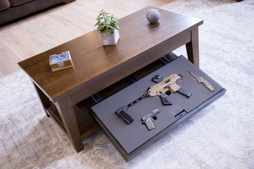 tactical coffee table opened 