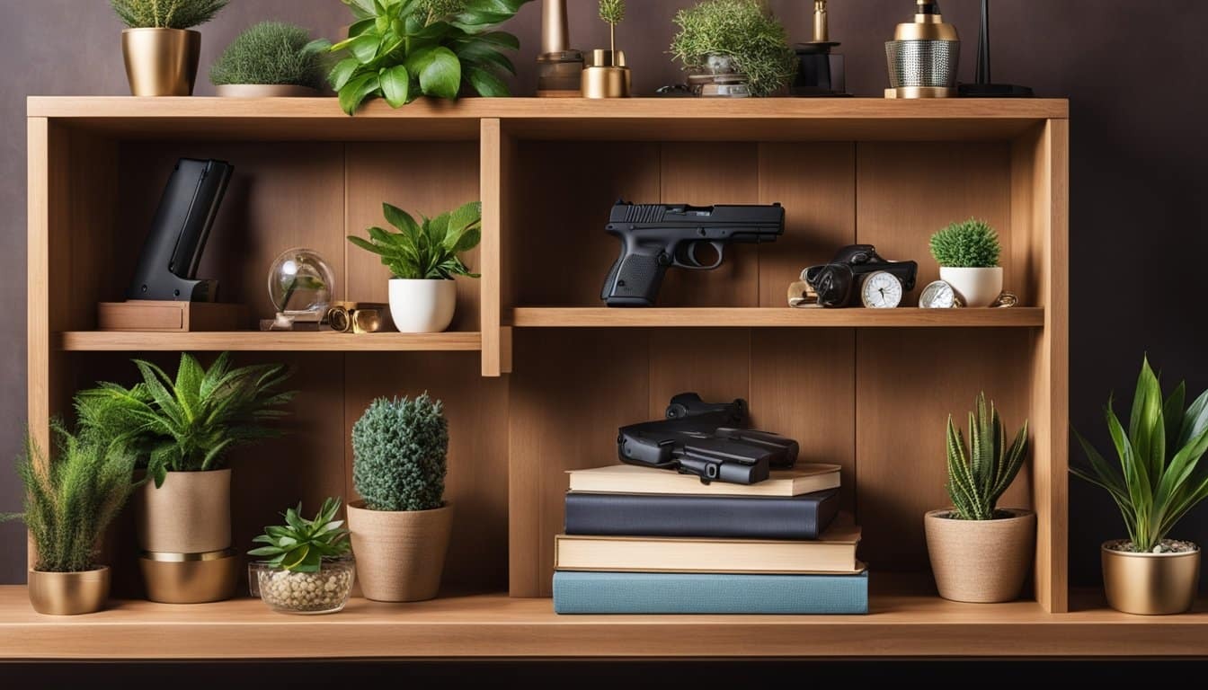 Accessories add-ons for hidden gun shelves