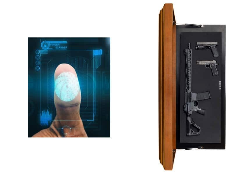 Guardian max tactical mirror biometric fingertip unlocking sensor
