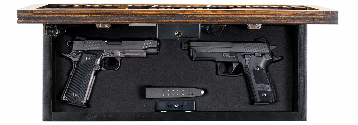 pistols inside gun concealment wall art