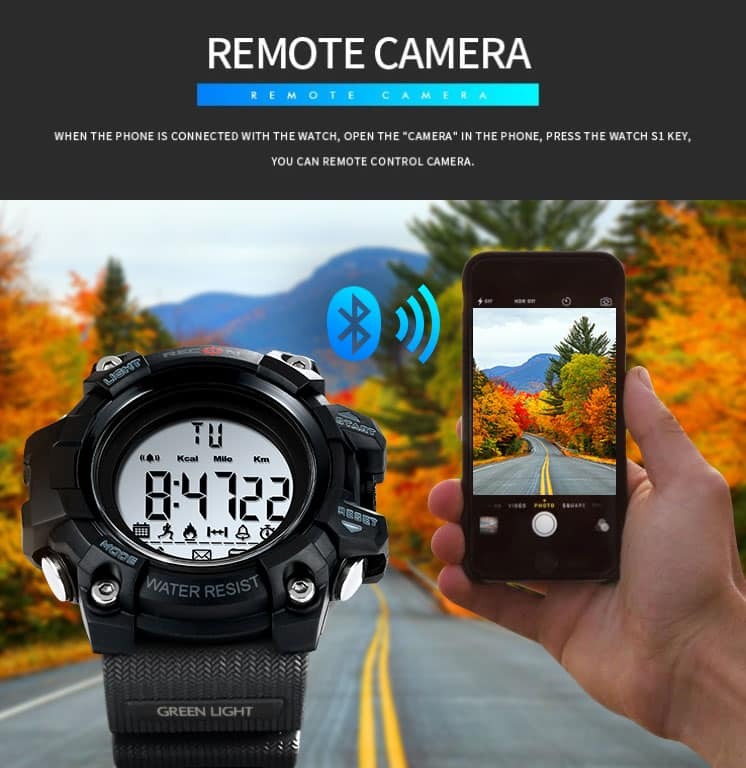 Tactical smart watch remote camera