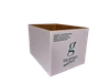 A small box that fits under a desk to collect recycling. 