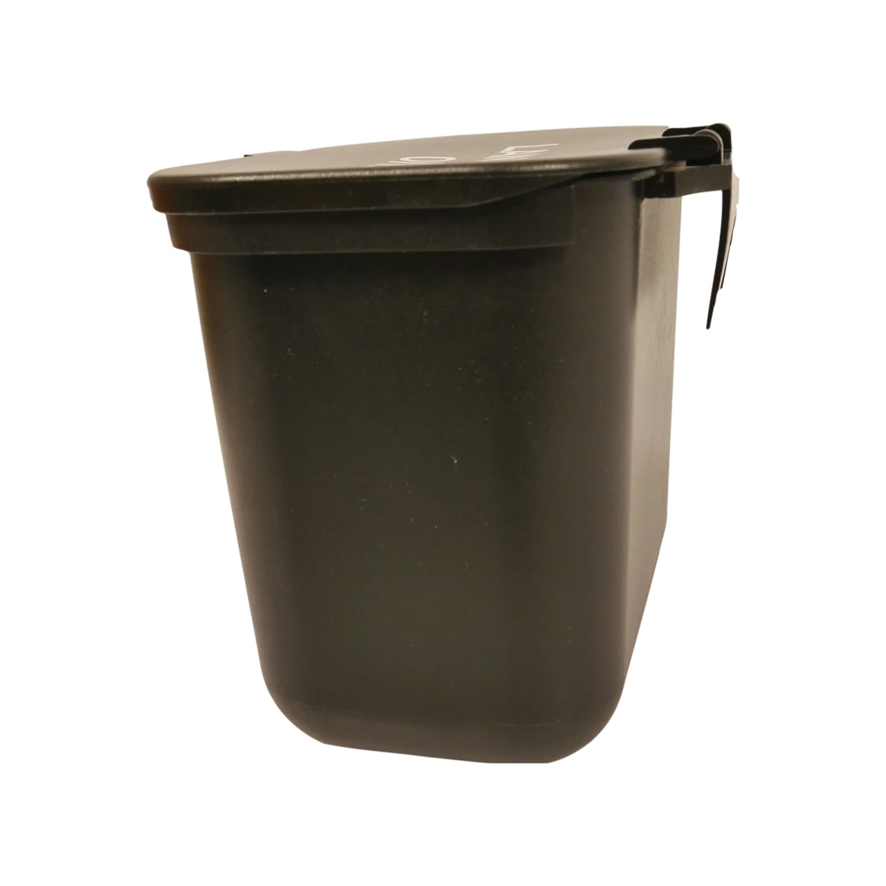 A small black landfill bin that clips to any box