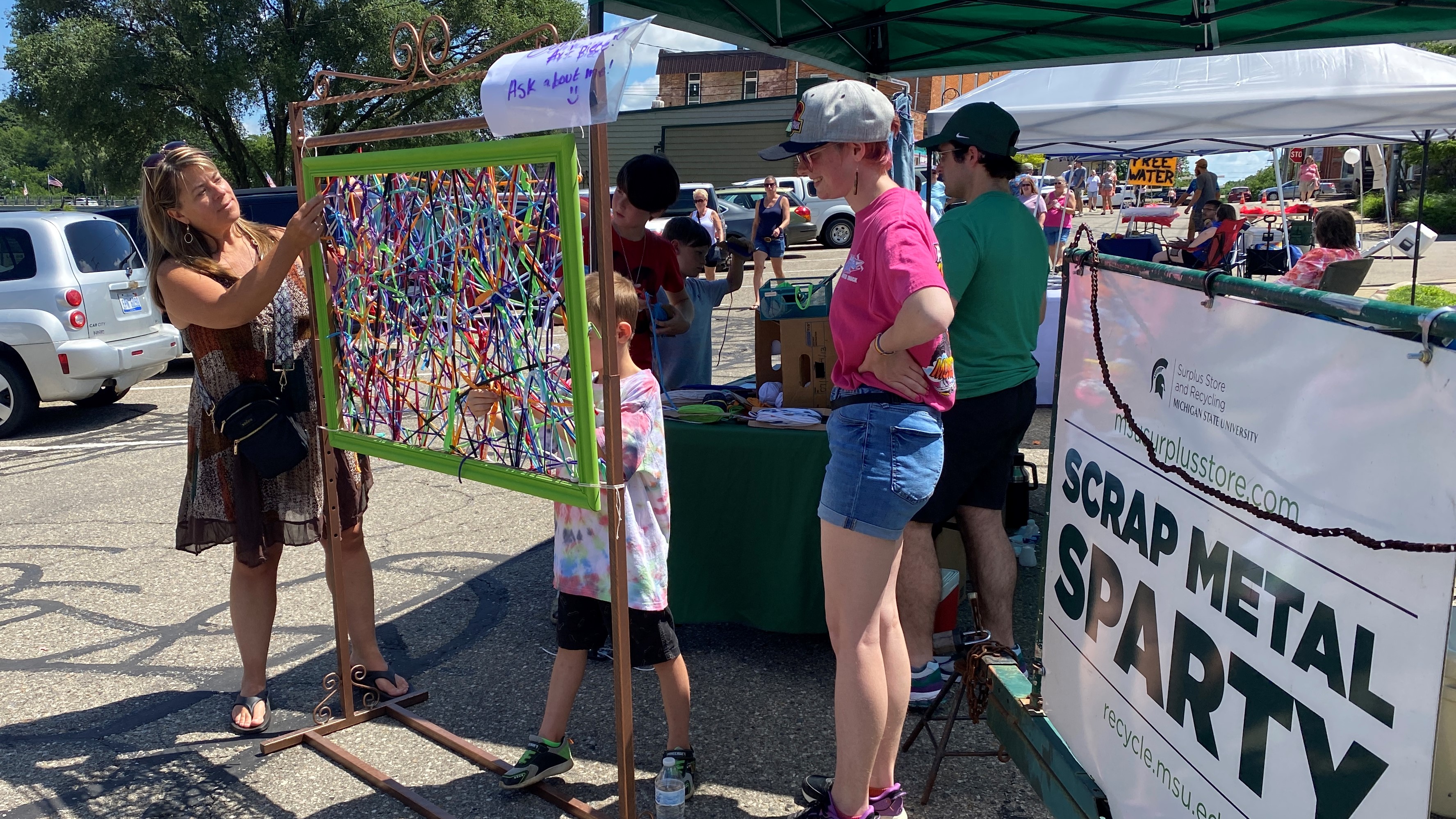 Upcycled Community Art in Grand Ledge - MSU Recycling Center