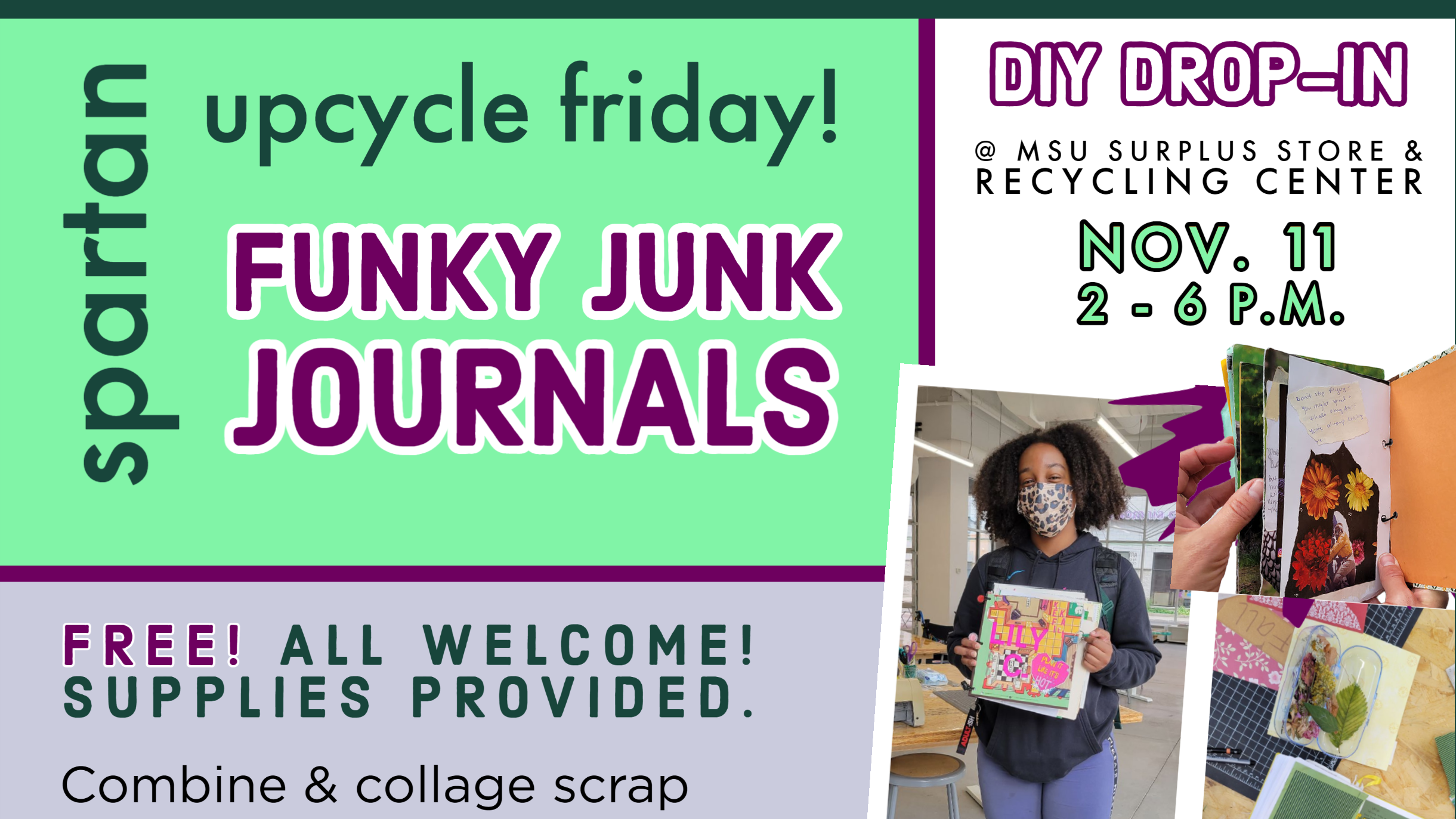 11/11/2022 Funky Junk Journals MSU Recycling Center