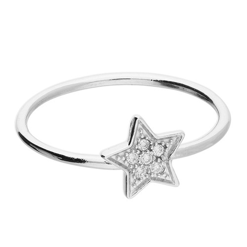 Sterling Silver Cubic Zirconia Star Ring | 88Pure Collection