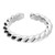 Sterling silver adjustable twist ring with polished finish – 88Pure Collection.