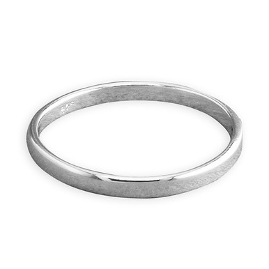 Sterling Silver 2mm Plain Band Ring