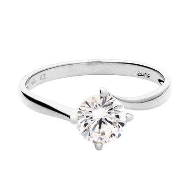 Sterling Silver Promise Solitaire Ring