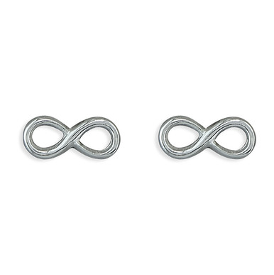 Sterling Silver Infinity Stud Earrings