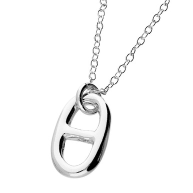 Sterling Silver Mariner Link Pendant Necklace