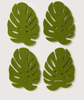 Monstera Leaf Coaster Set
