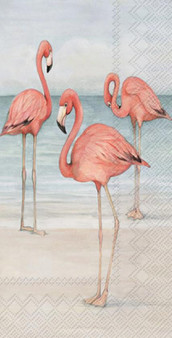 Guest Towels Flamingo Trio