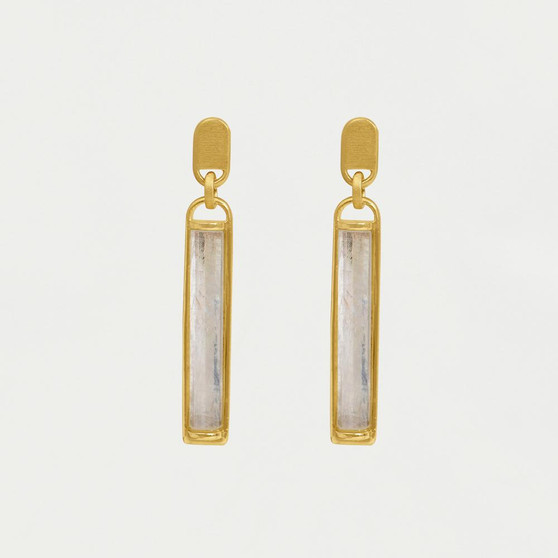 Rainbow Moonstone Drop Earrings