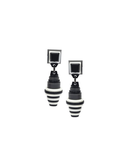 Allegria Black & White Earrings