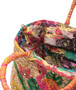 Embroidered Straw Tote