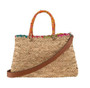 Embroidered Straw Tote