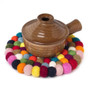 Multi Color Felt Round Trivet