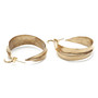 Bronze Leaf Hoop Earrings