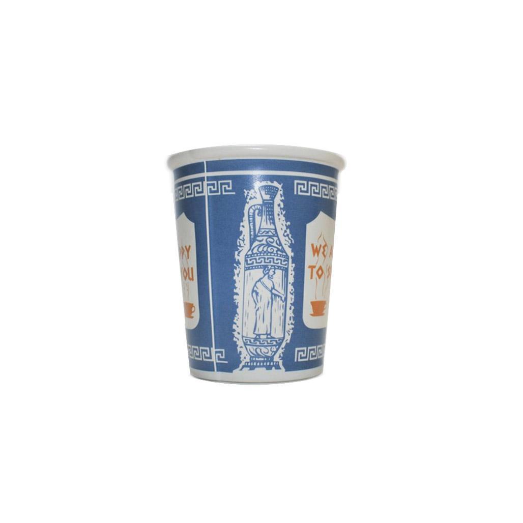 We Are Happy To Serve You Greek Cup (Ceramic 8oz)