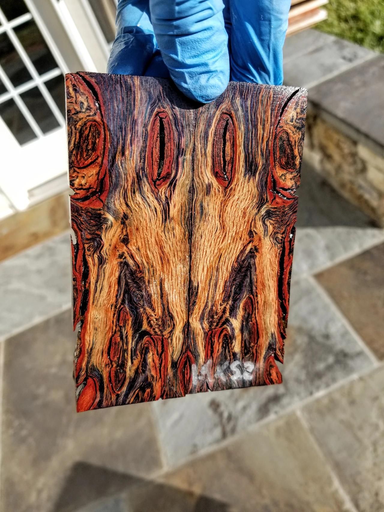 Curly exotics koa wood luthier custom crafts  quilted maple spalted stabilized knife curly maple
