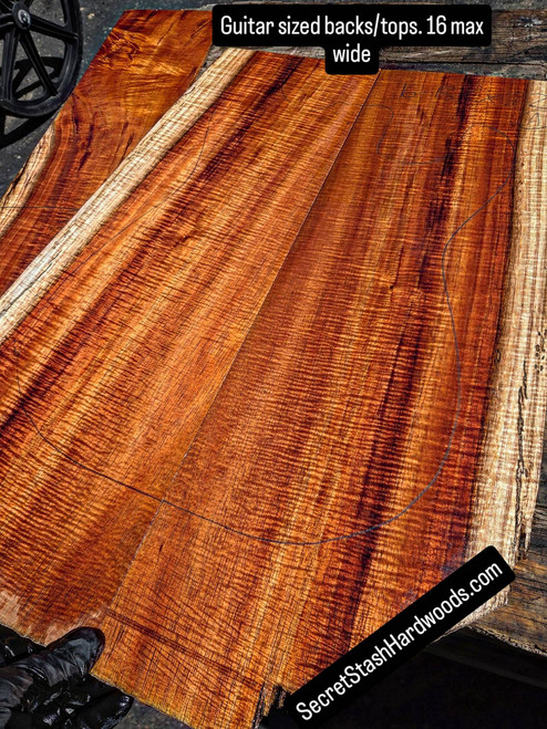 Koa oversize Ukulele set backs and sides 9.08.26.001