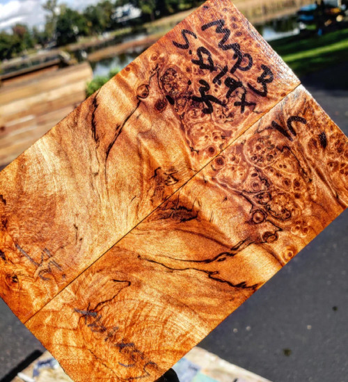 Maple Burl stabilized scales 10.12.23  B