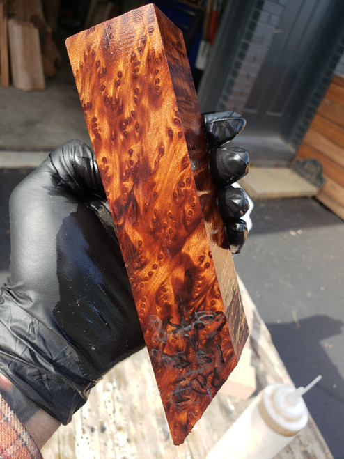 redwood burl stabilized block  Red i 10.14.23