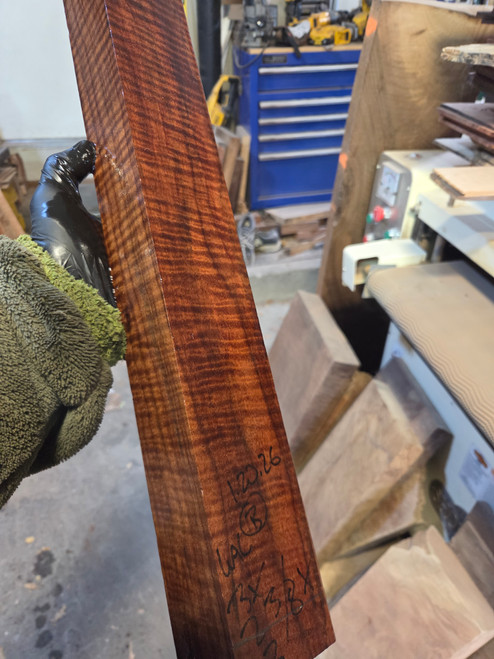 curly claro walnut turning spindle  b 1.20.26.
